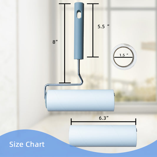 4-Pack Lint Roller Refills - 6.3 inch Width, 90 Sheets per Roll (360 Sheets Total)